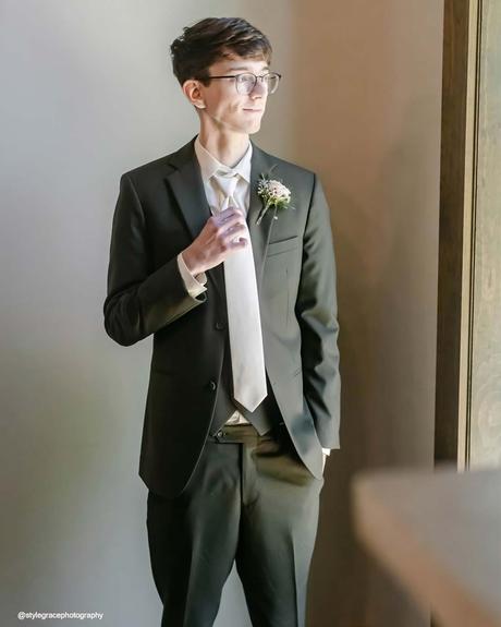 mr mrs wagner suit groom get ready