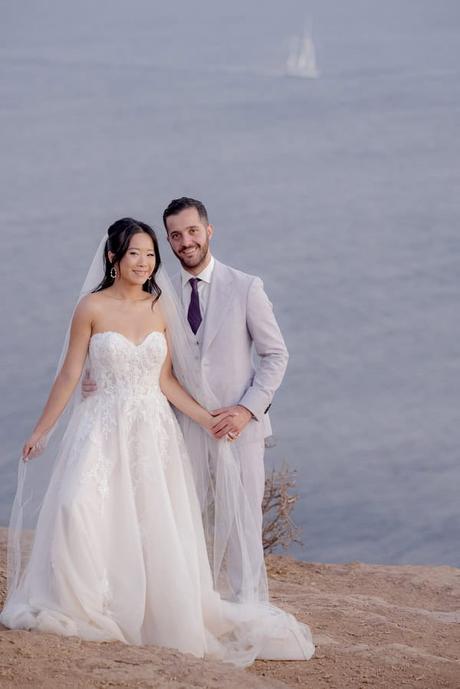 Fairytale Destination Wedding White Roses Eucalyptus