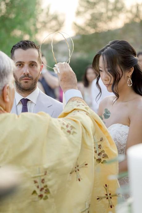Fairytale Destination Wedding White Roses Eucalyptus