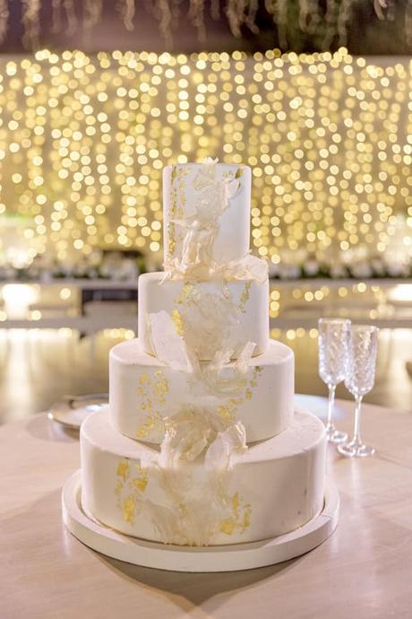 Fairytale Destination Wedding White Roses Eucalyptus
