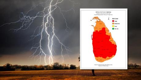 Severe lightning advisory issued for 15 districts
