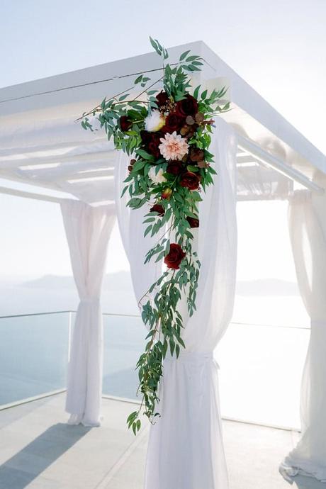 Romantic Destination Wedding Santorini Caldera View