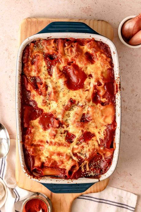 Spinach and ricotta stuffed pasta