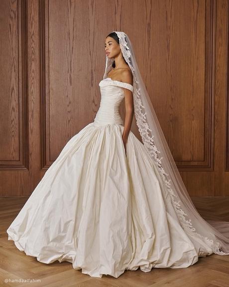 basque waist wedding dresses simple drop waist strapless hamdalko