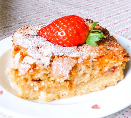 Strawberry &  Rhubarb Slices