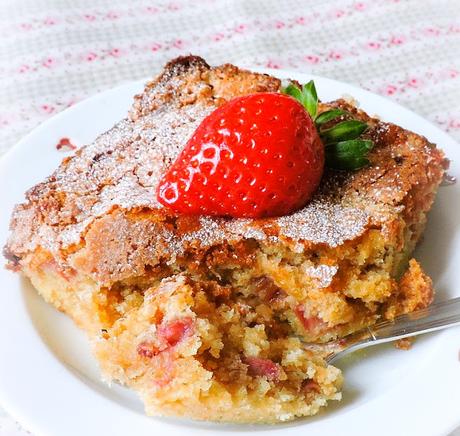 Strawberry &  Rhubarb Slices
