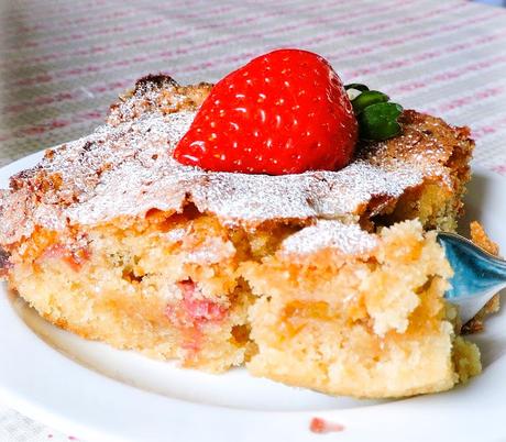 Strawberry &  Rhubarb Slices