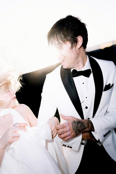 White Tuxedo Groom Look Carlitos
