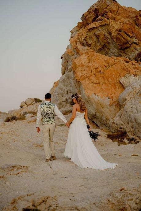 Boho Summer Wedding Serifos Beach Party Earthy Details