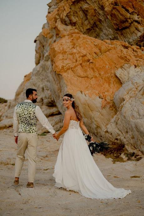 Boho Summer Wedding Serifos Beach Party Earthy Details