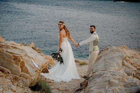 Boho Summer Wedding Serifos Beach Party Earthy Details