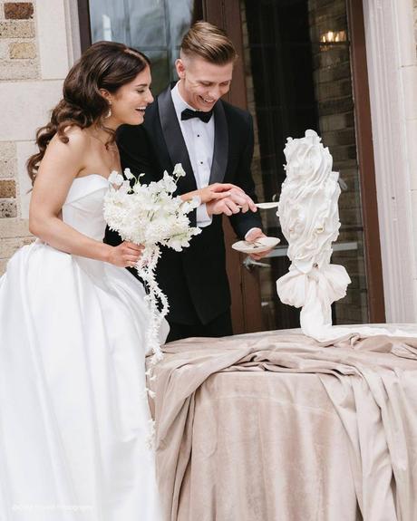 micro wedding at venue 3 two bride groom sweets cake