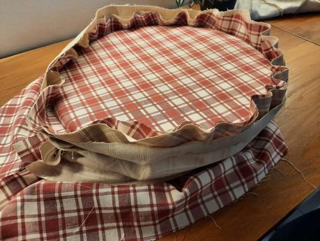 My bodhran bag inside out for the final construction phase
