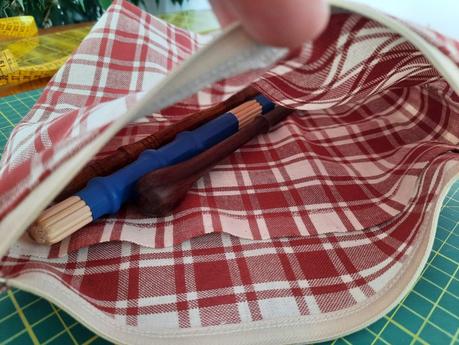 A zippered pouch for tippers and other accessories to use inside my bodhran bag