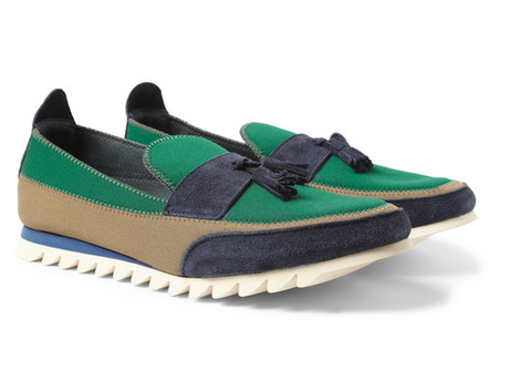 Spring Ahead, Loafer Below:  Kolor Suede and Neoprene Tasselled Loafer