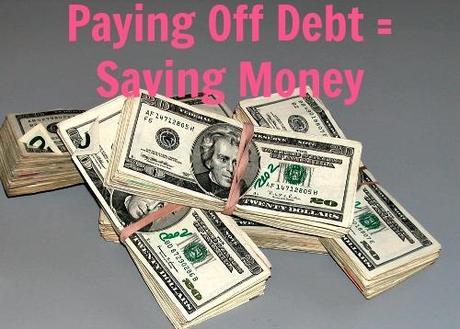 paying off debt=saving money