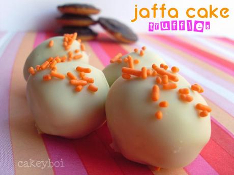 White Chocolate Jaffa Cake Truffles