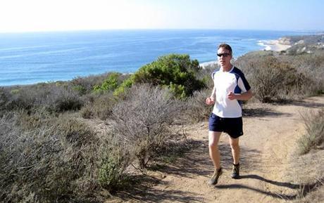 Mike Sohaskey running in El Moro Canyon in Crystal Cove State Park