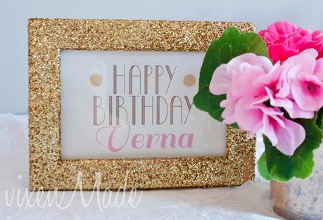 DIY Glitter Frames