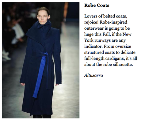 Fall 2014 and  Winter 2015 Trend overview from Style Caster - http://www.stylecaster.com/nyfw-fall-2014-trends/
