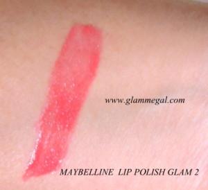 MAYBELLINE LIP POLISH GLAM 2 REVIEW