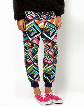 House of Holland Sweatpants in Patchwork Print