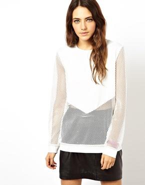 ASOS Neoprene and Mesh Sweatshirt