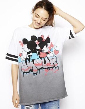 ASOS Tunic Top with Mickey and Minnie Amour Print