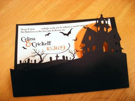 Halloween wedding invitation