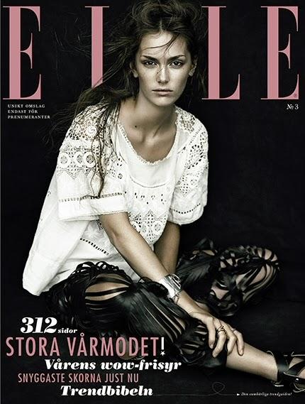 Stina Olsson by Andreas Sjödin for Elle Sweden March 2014