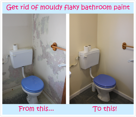 DIY life hack tutorial to get rid of mold flaky bathroom paint