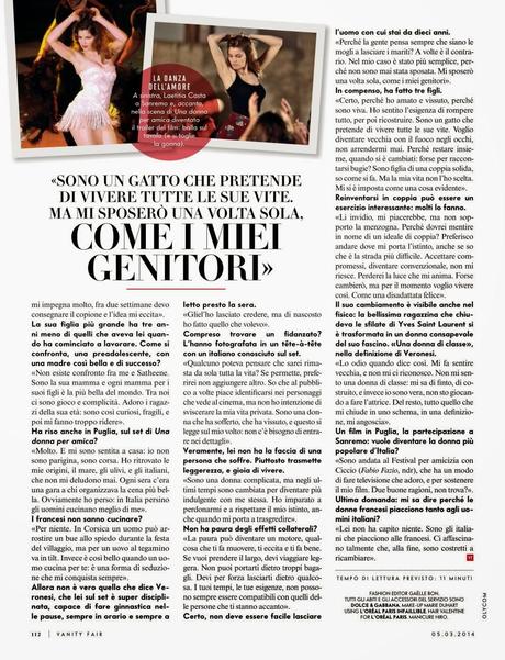 Laetitia Casta - Vanity Fair Italy March 2014