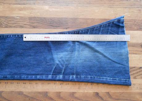 Upcycled Denim and Fleece Scarf