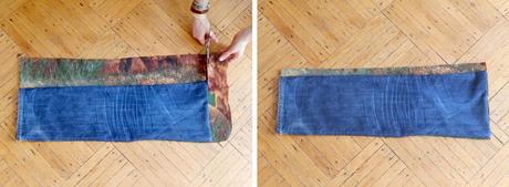 Upcycled Denim and Fleece Scarf