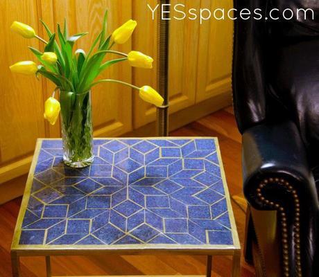 mosaic after close up DIY: Milo Baughman Inspired Mosaic Cube Table for under $52