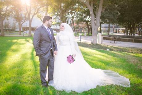 Muslim bride and groom