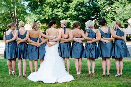 Close bond between bride and bridesmaids