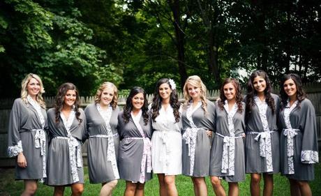 Bridesmaid gift ideas matching bathrobes