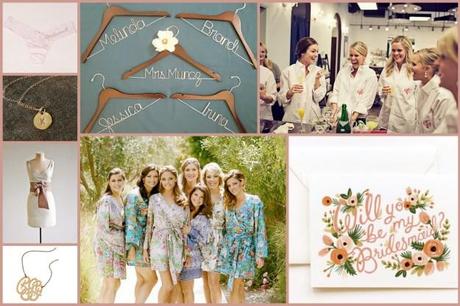 Bridesmaid gifts collage