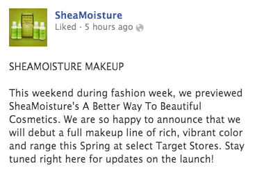 Shea Moisture Launches 