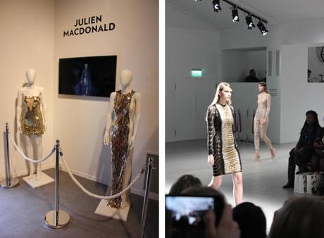 metallics at Julien Macdonald London Fashion Weekend 2014