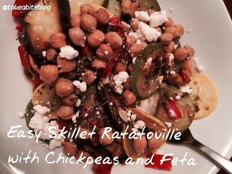 Easy Skillet Ratatouille with Chickpeas and Feta