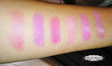 Swatch Check - 6 Loreal Rouge Caresse Lipstick Swatches