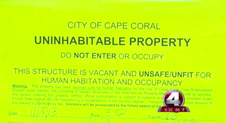 Cape Coral eviction notice