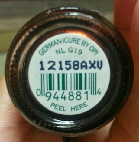 Review OPI German-icure Nail Lacquer , NOTD