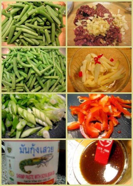 Stir-fried pork and green beans-collage1