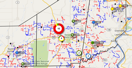 Example Power Lines Overlay on Map