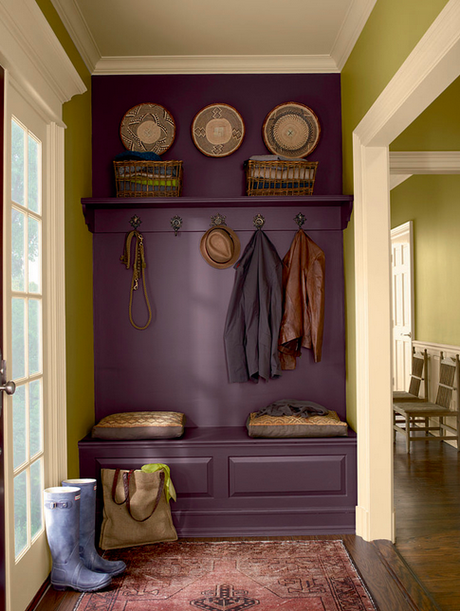 colorful mudroom