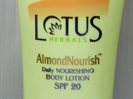 Lotus Herbals Almond Nourish Daily Nourishing Body Lotion SPF 20 Review