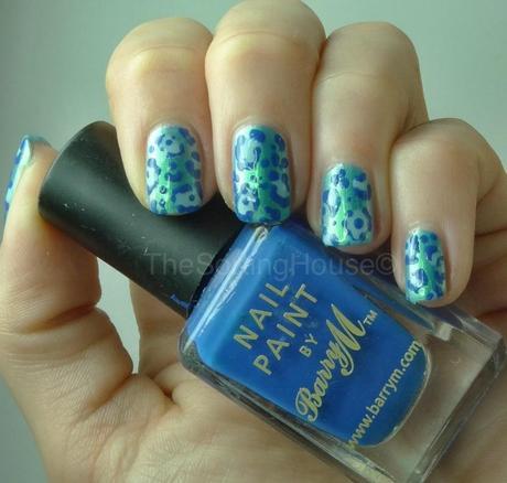 Blue Mermaid Leopard Nails